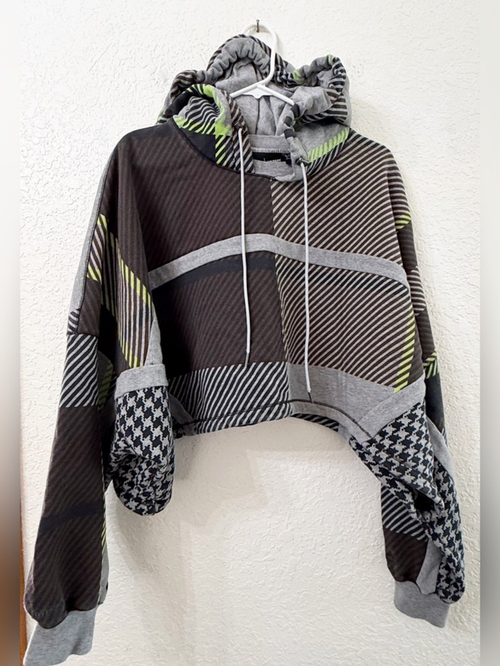 Adidas x Ivy Park Multicolor Allover Print Cropped Hoodie Size XL